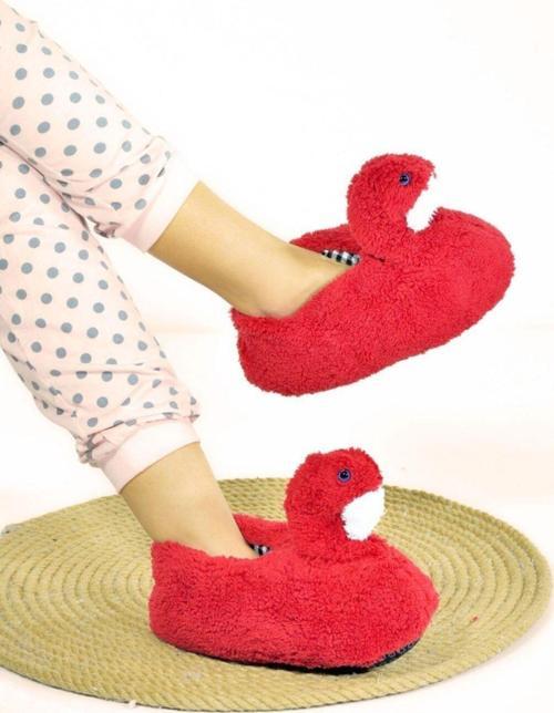 Unisex Hayvanlı Kışlık Panduf