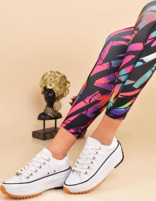 Kadın Kalın Topuk Sneaker Spor Ayakkabı