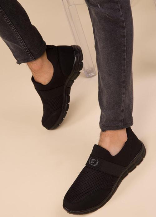 Black Sea Unisex Ortapedik Spor Ayakkabısı - Siyah - Siyah