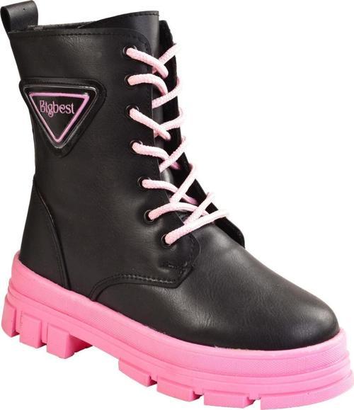 Kız Çocuk Kalın Pembe Tabanlı Bot & Bootie