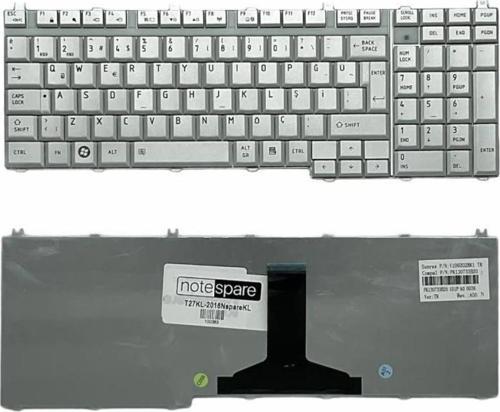 Toshiba Qosmio X300-13P, X300-13R, X300-14V, X300-14X Uyumlu Notebook Klavye Gümüş Gri TR