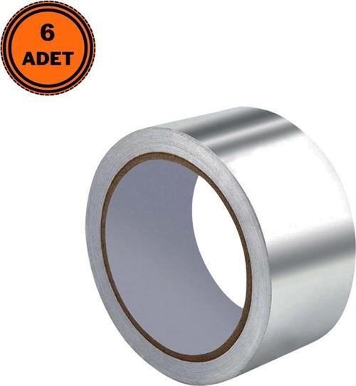 6 Adet Alüminyum Yanmaz Folyo Bant Soba Boruları için 20 mt