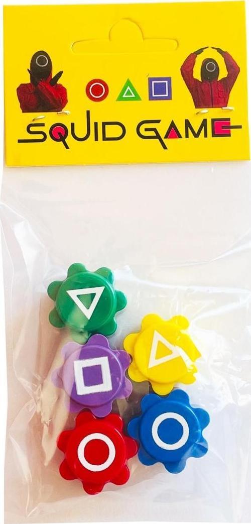 Squid Game Poşetli Squid Game Oyun 5 Taş Seti Renkli Taş Gonggi,