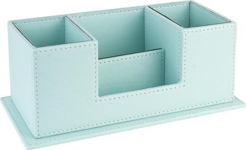 Masaüstü Deri Organizer Kalemlik 4 Gözlü Desktop Organizer Rainbow Vegan 10x12x25 cm.
