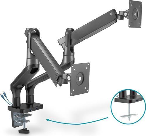 Dıgıtus 2 x Usb, Gaz Basınçlı Çiftli Monitör Tutucu Özel Tasarım 15 -32 '', 9 kg