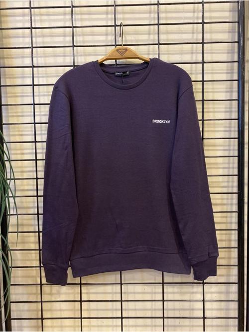 Süperlife Bisiklet Yaka Uzun Kollu Dar Kalıp İnce  Erkek Sweatshirt SPR2019K18