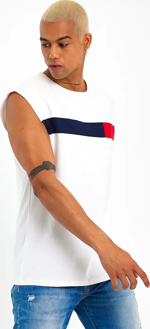 Süperlife Erkek Bisiklet Yaka Regular Fit Garnili Tişort SPR23AT346