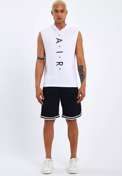 Süperlife Erkek Kapşonlu Oversize Fit Aır Baskılı Tişort SPR21Y07