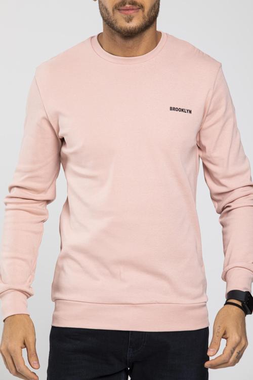 Süperlife Bisiklet Yaka Uzun Kollu Dar Kalıp İnce Erkek Sweatshirt SPR2019K18