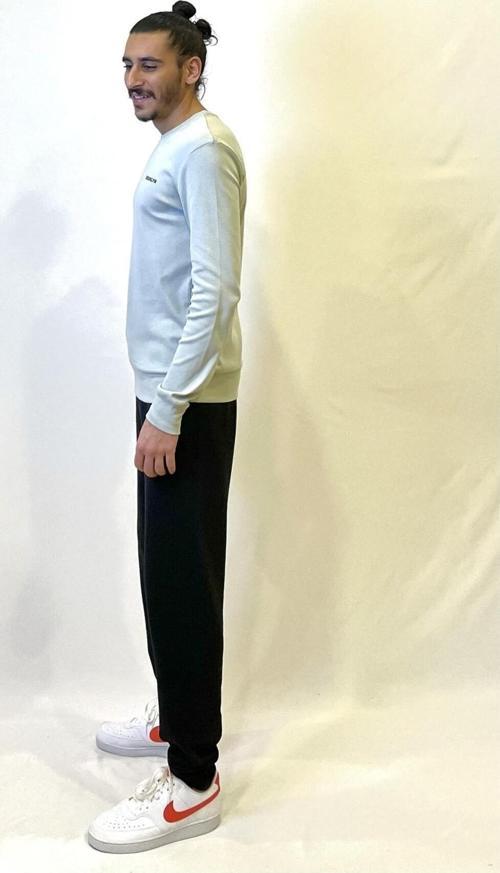 Süperlife Bisiklet Yaka Uzun Kollu Dar Kalıp İnce  Erkek Sweatshirt SPR2019K18