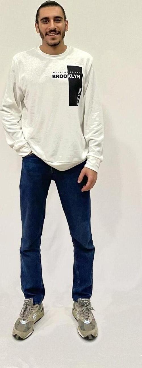 Süperlife Erkek Bisiklet Yaka Rahat Kalıp 3 iplik Kalın W.Brooklyn Baskılı  Sweatshirt SPR24SW31