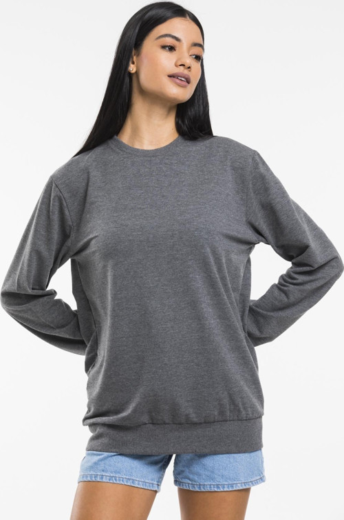 Süperlife Kadın Bisiklet Yaka Oversize Fit İnce Sweatshirt SPR21K30