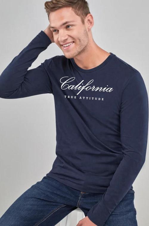 Süperlife Erkek Uzun Kollu California Baskılı Baskılı Tshırt SPR25TS38