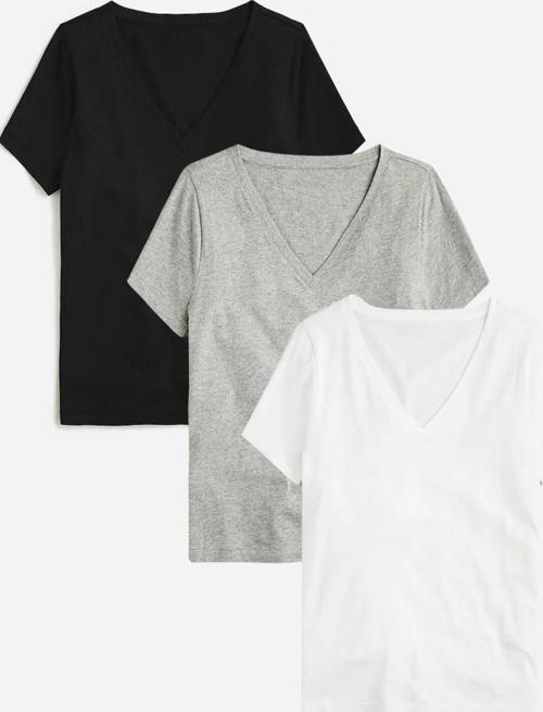 Süperlife Kadın V Yaka Regular Tshirt SPR24TSK45-3