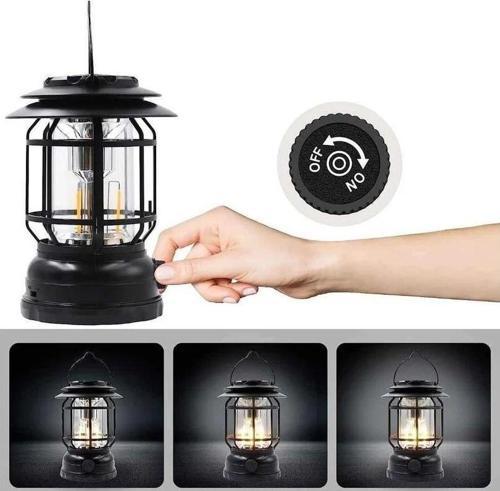 Bluetooth Hoparlör Özellikli Dimerli Led Kamp Lambası HS66