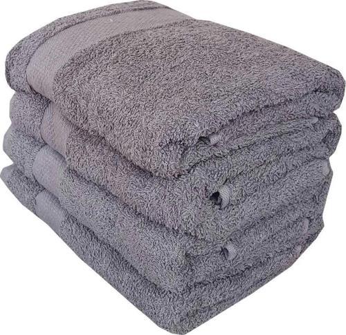 4 lü El Yüz %100 Pamuklu Havlu Seti Dry Antrasit