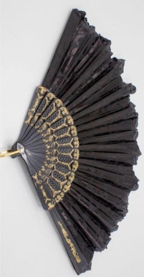 - Şık Parlak Siyah Yelpaze