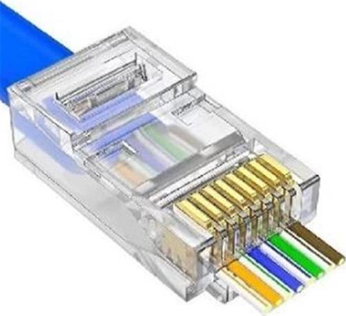 Apronx CAT6 RJ-45 Yeni Nesil Delikli 100 Paket Konnektör