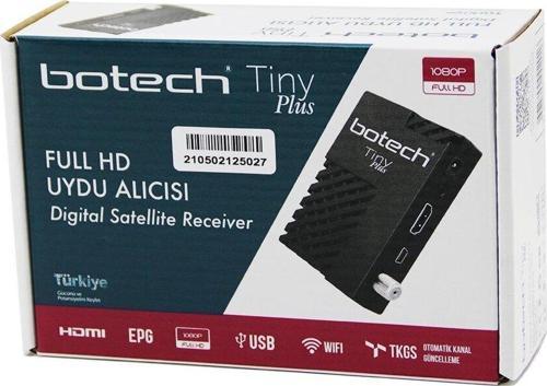 BOTECH TİNY PLUS FULL HD DİJİTAL UYDU ALICISI 1080P - HDMI - USB - WIFI - EPG - OTOMATİK KANAL GÜNCELLEME-Findit