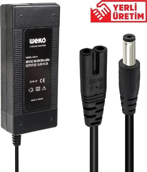 16.8 VOLT - 3 AMPER 5.5*2.5 UÇLU KIRMIZI YEŞİL LEDLİ MASA TİPİ ŞARJ ADAPTÖRÜ-Findit