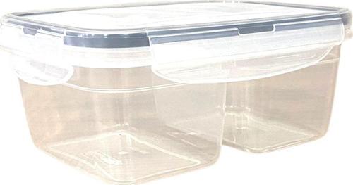 2 Bölmeli 0,45+0,45 Litre Kilitli Kapaklı Erzak Saklama Kabı LC-524-Findit