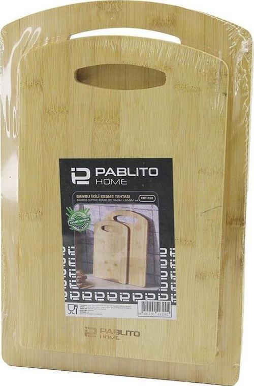 2PCS SET  AHŞAP BAMBU KESİM PANOSU - KESME TAHTASI  18X28X1CM--22X32X1CM (2818)