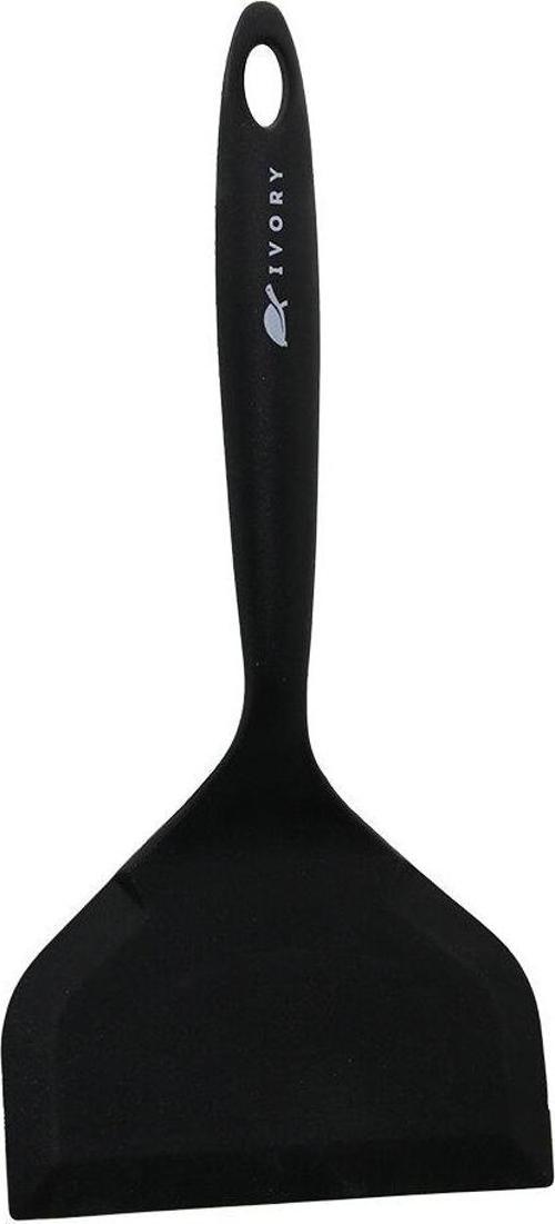 SİLİKON - SİYAH   JUMBO - GENİŞ AĞIZ  SPATULA  25.5CM -- AĞIZ: 12CM-Findit