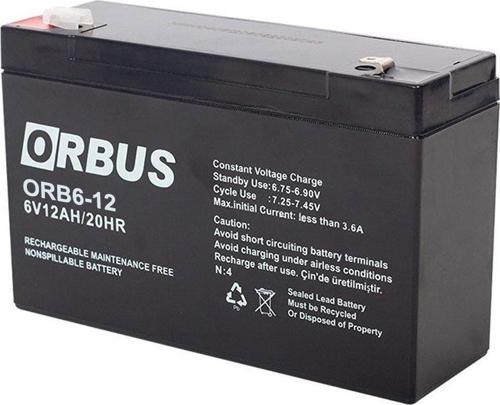 AKÜ 6 VOLT 12 AMPER ORBUS ORB6-12 ( 150 X 50 X 94 MM )-Findit