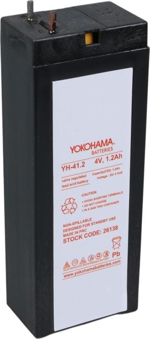 YOKOHAMA YH-41.2 4 VOLT - 1.2 AMPER KURU AKÜ  (35.2 X 22 X 91 MM) (2818)