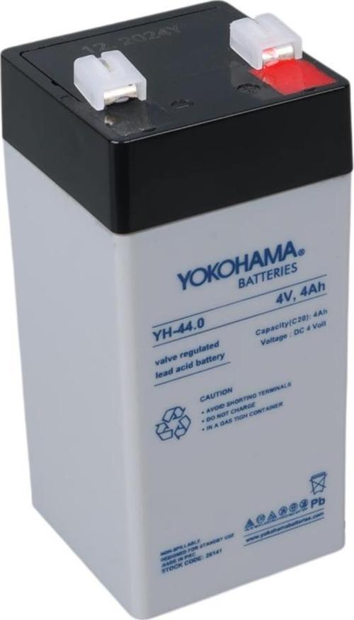 YOKOHAMA YH-44.0 4 VOLT - 4 AMPER DİK KURU AKÜ (46 X 46 X 100 MM) (2818)