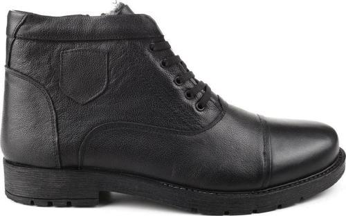 081 Büyük Numara Hakiki Deri Kışlık Erkek Kürklü Bot