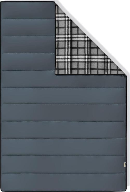 Flanel Kamp Battaniyesi, Seyahat Yorganı Dış Mekan Hafif Kompakt Outdoor Kamp Çadır Karavan Battaniye 215-150 Cm Antrasit