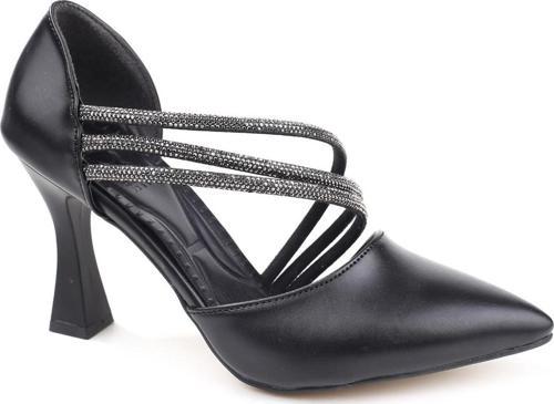 3560 Kadın 9 Cm Topuklu Taşlı Stiletto Ayakkabı