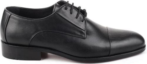 2445 Erkek Klasik Bağcıklı Kösele Taban Günlük Deri Ayakkabı