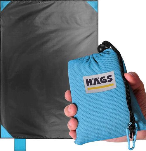 Cep Yer - Piknik Örtüsü Kamp Matı Plaj Yer Örtüsü Su Geçirmez Kum Tutmaz Hızlı Kurur Hafif Katlanabilir İnce Zemin Örtüsü Outdoor Açık Hava Kamp Yürüyüş Seyahat İçin El Askılı 180x150Cm Mavi