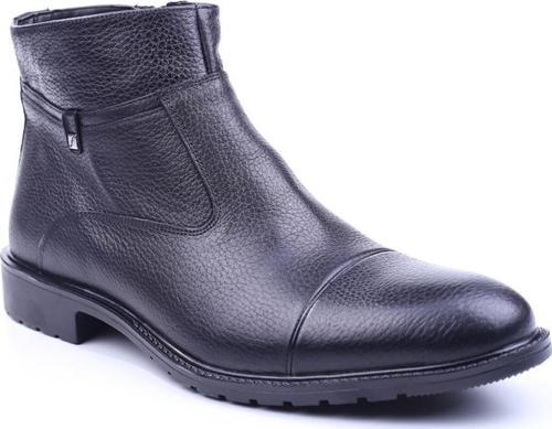 7515-2 Siyah Hakiki Deri Kauçuk Taban Klasik Erkek Bot
