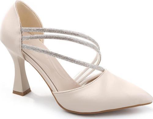 3560 Kadın 9 Cm Topuklu Taşlı Stiletto Ayakkabı