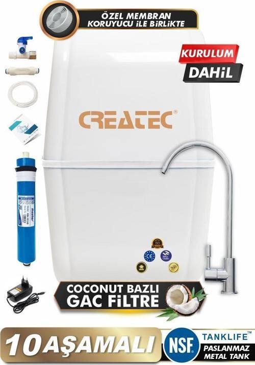 Createc 10 Aşamalı Pompalı Multimineralli Su Arıtma Cihazı