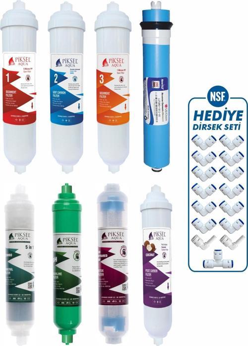 12 Aşamalı LG Membranlı Su Arıtma Cihazı Filtre Seti Dirsekli (PKSMUH0242)