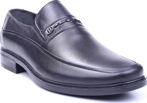 2030 Erkek Hakiki Deri Siyah Bağcıksız Klasik Ayakkabı