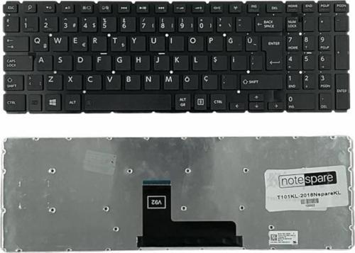Toshiba Satellite L50-B-1Q6, L50-B-1QW, L50-B-1QZ, L50-B-1RT Uyumlu Notebook Klavye Siyah TR