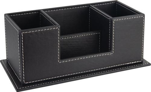 Masaüstü Deri Organizer Kalemlik 4 Gözlü Desktop Organizer Rainbow Vegan 10x12x25 cm.