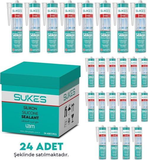 Sukes Universal Şeffaf Silikon 280 Gr 24’lü Paket