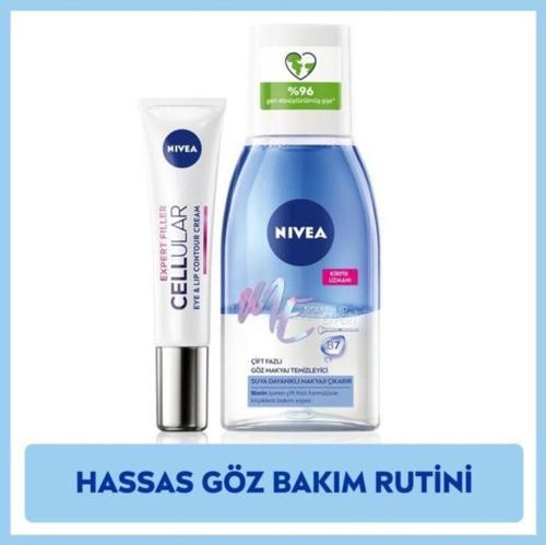 Çift Etkili Göz Makyaj Temizleyici 125ml Ve Cellular Dolgunlaştırıcı Göz Bakım Kremi 15ml