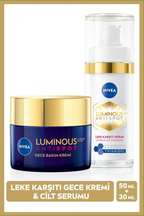 Luminous630 Thiamidol Etkili Leke Karşıtı Cilt Serumu 30ml Ve Gece Yüz Kremi 50ml, Hyaluronik Asit