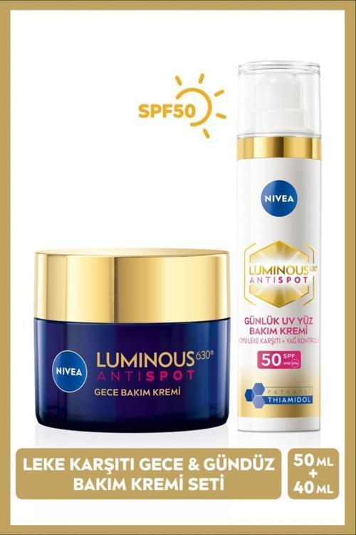 Luminous630 Thiamidol Etkili Leke Karşıtı Gündüz Yüz Kremi 40ml, Spf50 Ve Gece Yüz Bakım Kremi 50ml