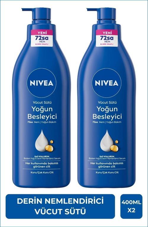 Yoğun Besleyici Vücut Sütü 400ml, Çok Kuru Ciltler, Hyaluron, Derin Nemlendirici Vücut Bakım, X2Adet