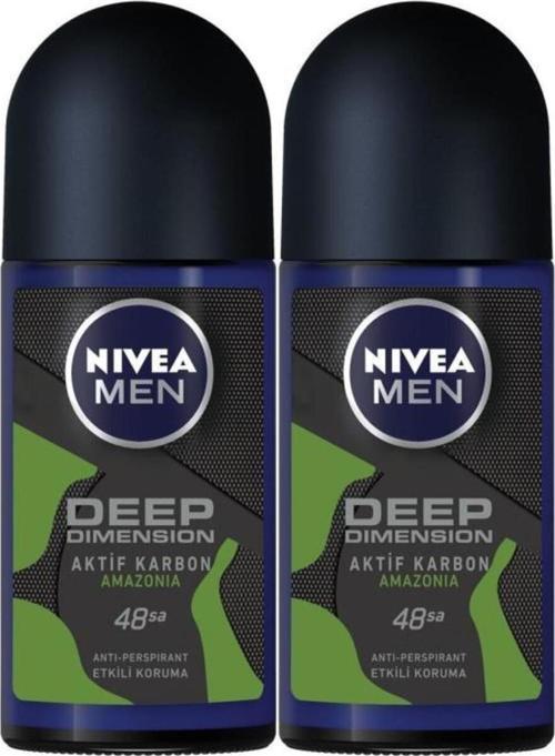 Nıvea Men Deep Dimension Amazonia Deodorant Roll-On 50 Ml 2'Li