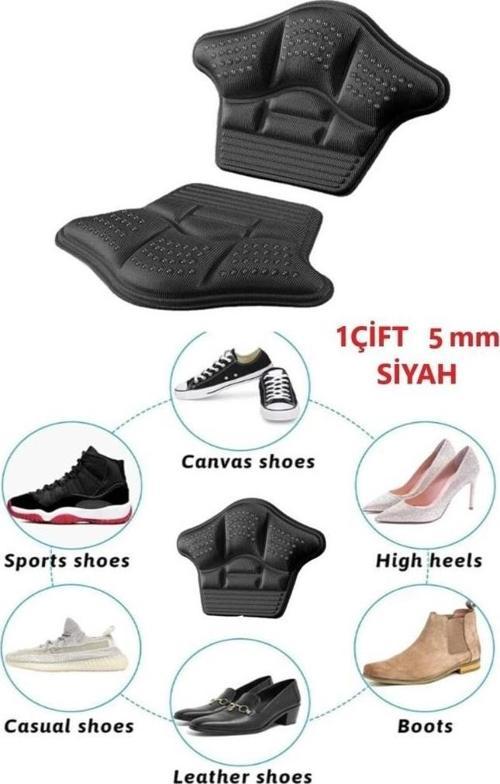 Taç Şekilli 5 mm Topuk Daraltma ve Vurma Önleyici - Siyah
