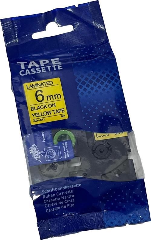 Esnek Laminasyonlu Etiket 6mm (Siyah - Sarı)